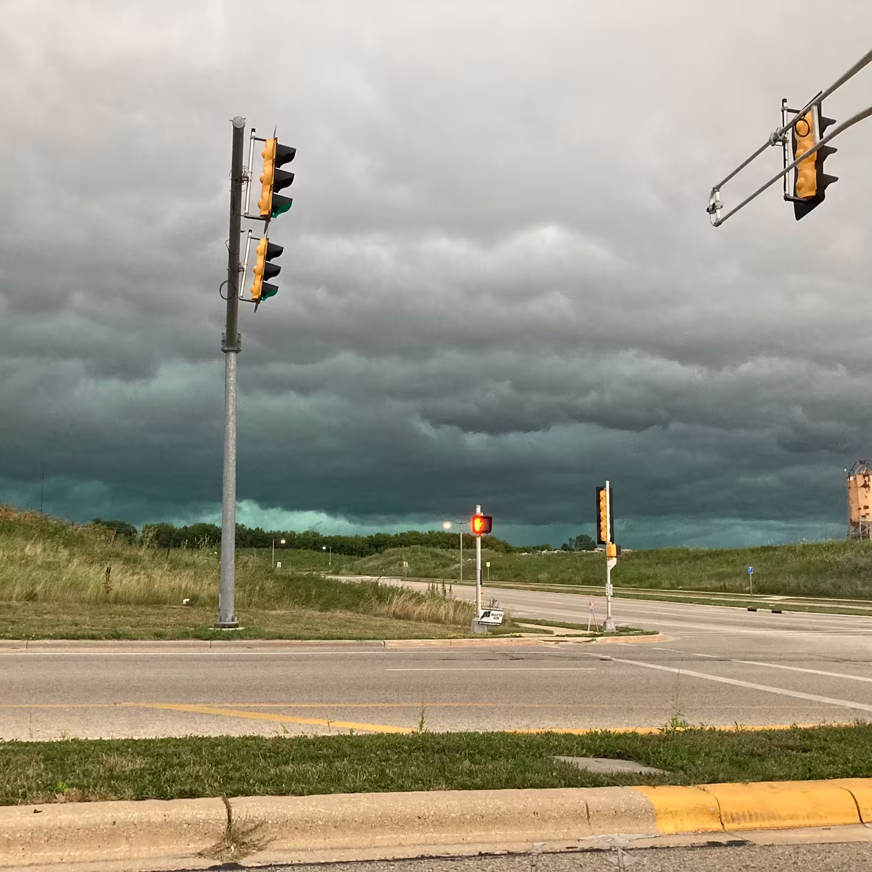 stormy red light